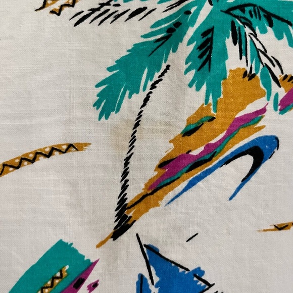 Vintage vacation print dress with pockets - Picture 6 of 6